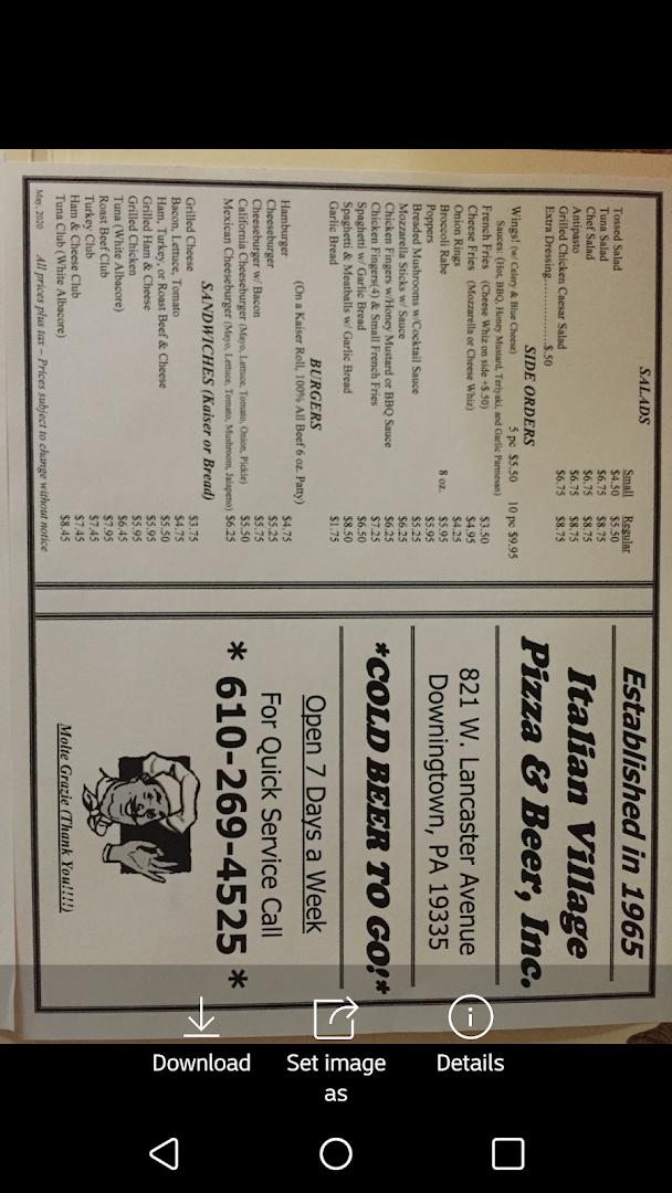 Italian Village Pizza & Beer